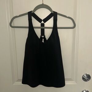 Black tank top with open back from Athleta